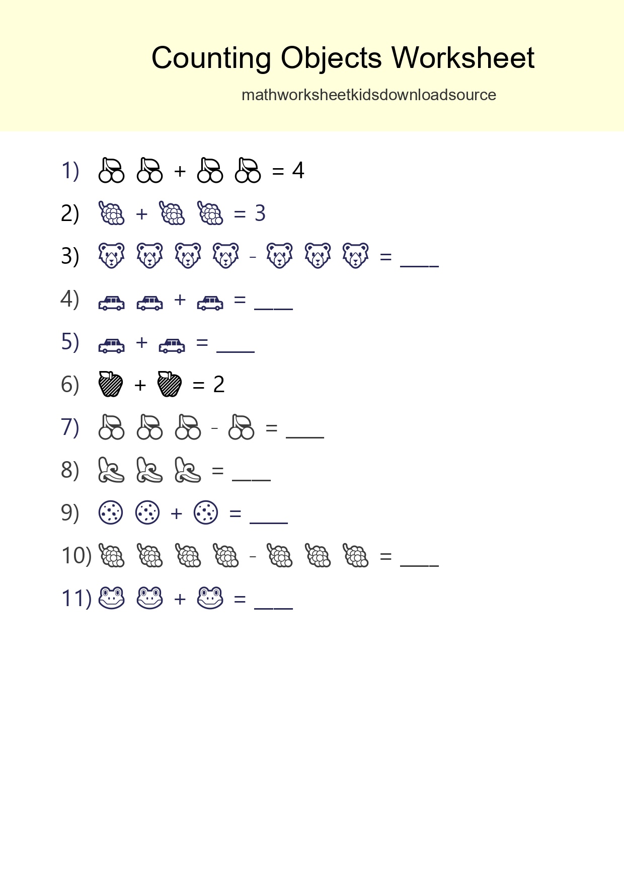 Learn Counting With Pictures Worksheet (Pre-K) - Part 135