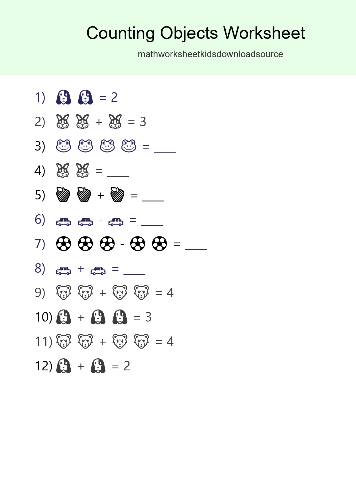 Learn Counting With Pictures Worksheet (Pre-K) - Part 146