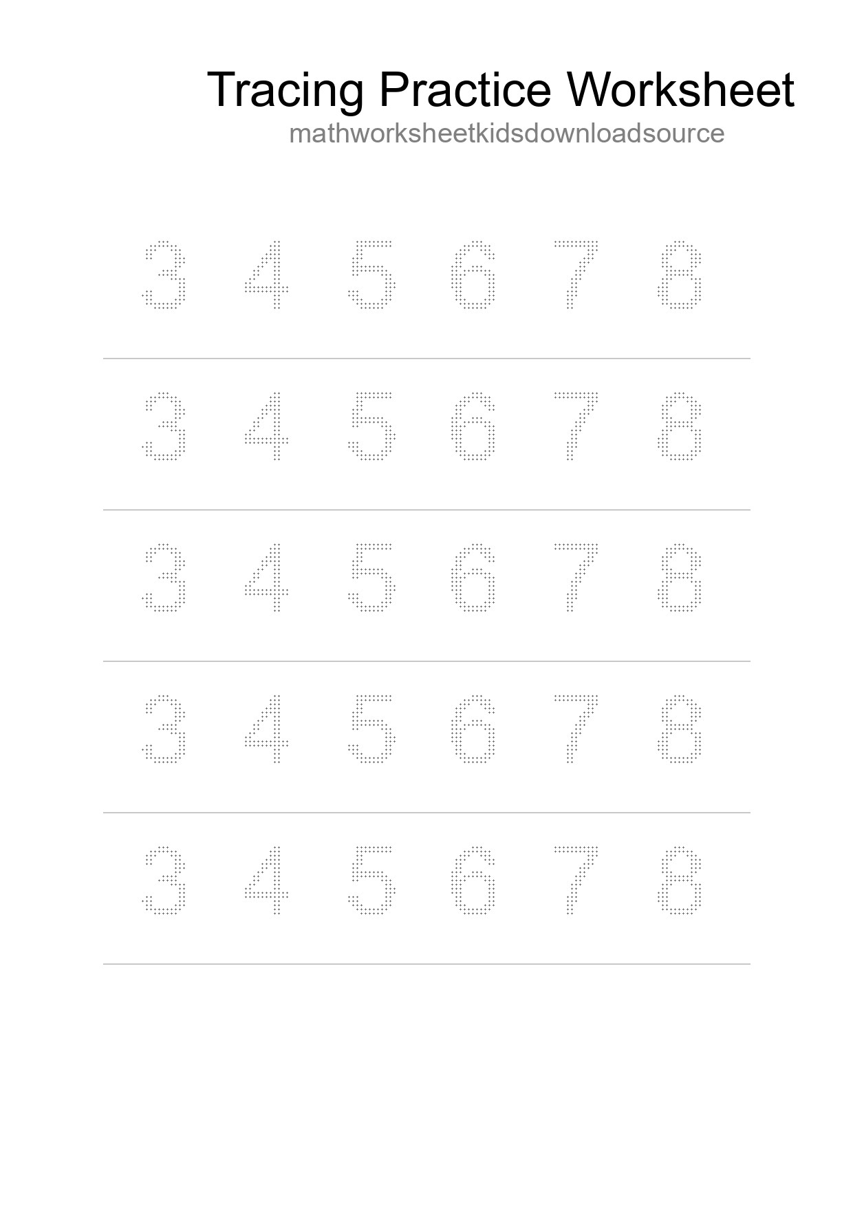 Printable Tracing Worksheet For Kids - Part 10