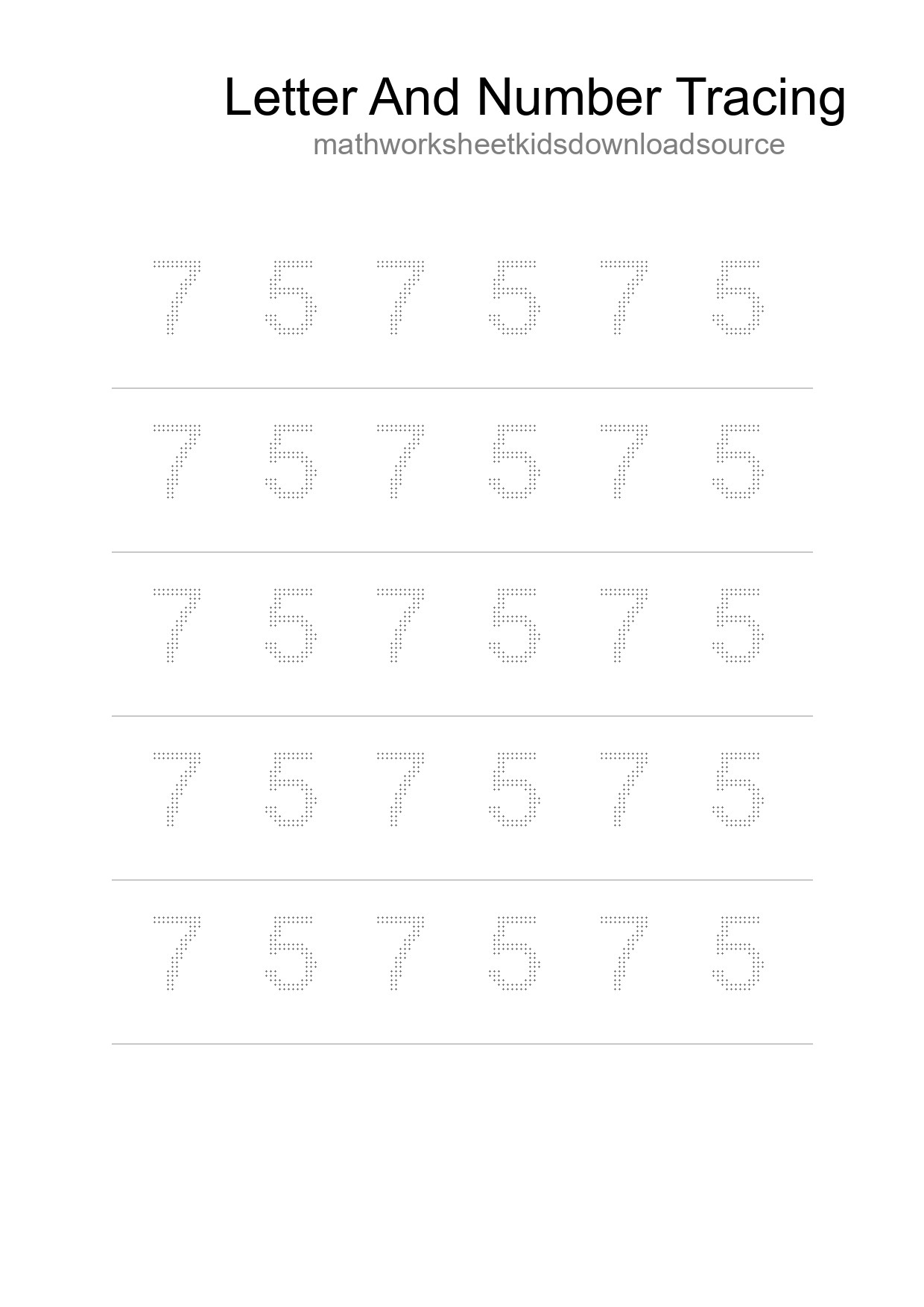 Printable Tracing Worksheet For Kids - Part 142