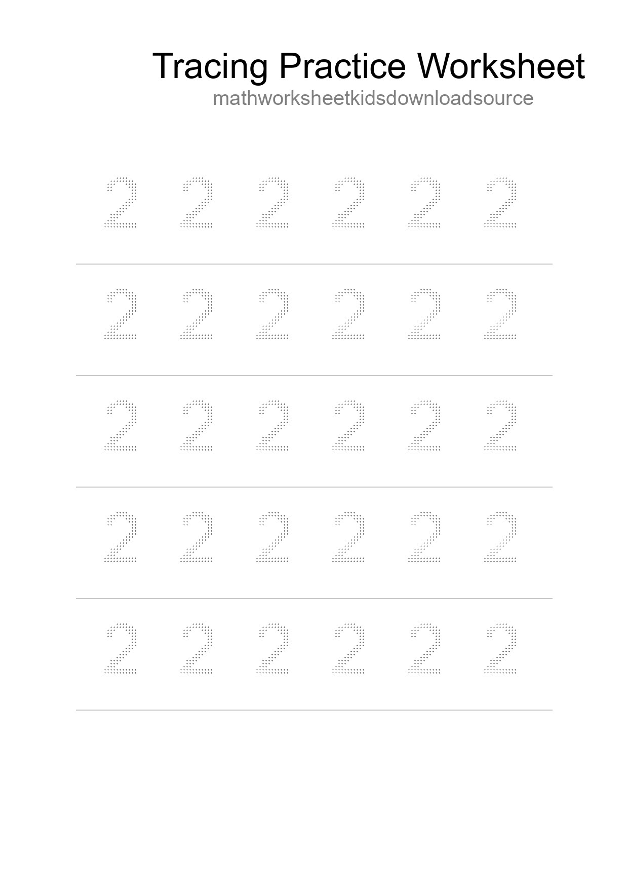 Printable Tracing Worksheet For Kids - Part 153