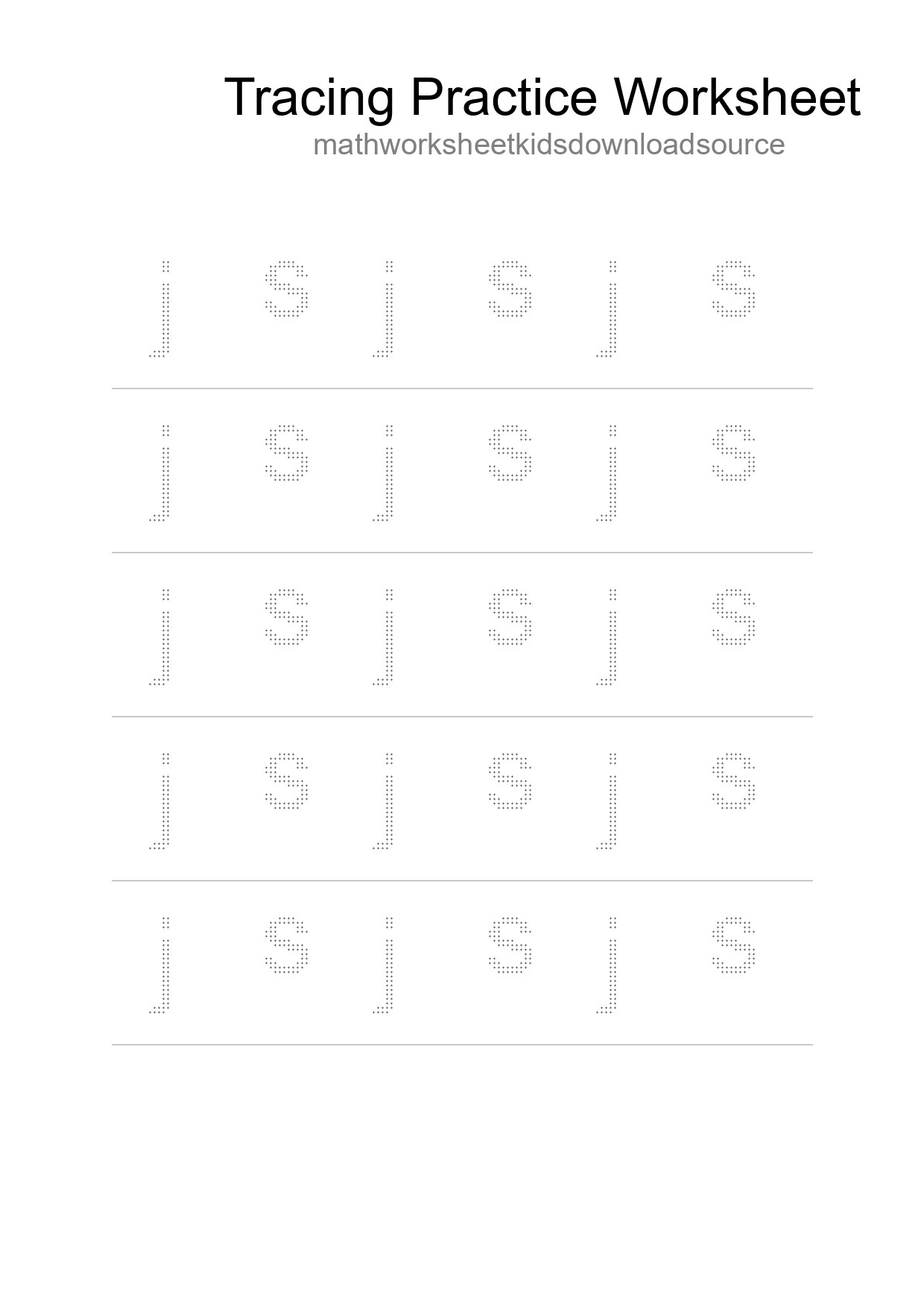 Printable Tracing Worksheet For Kids - Part 164