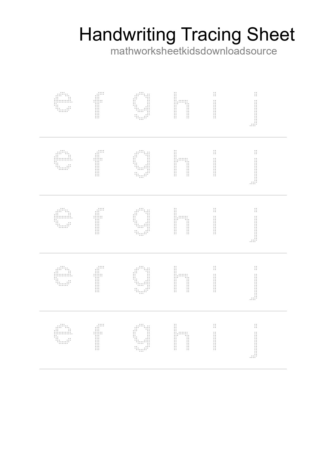 Printable Tracing Worksheet For Kids - Part 21