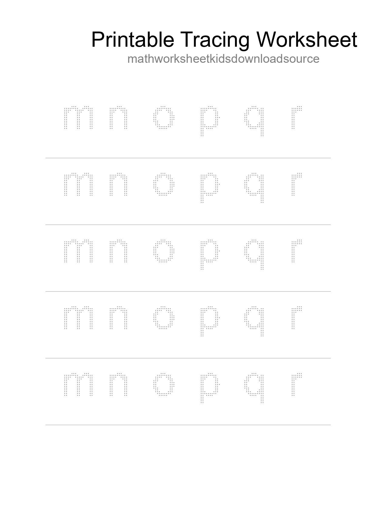 Printable Tracing Worksheet For Kids - Part 219