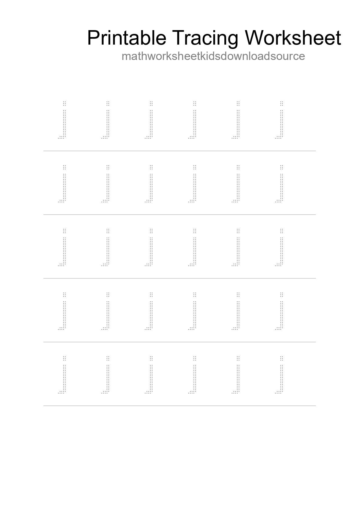 Printable Tracing Worksheet For Kids - Part 230