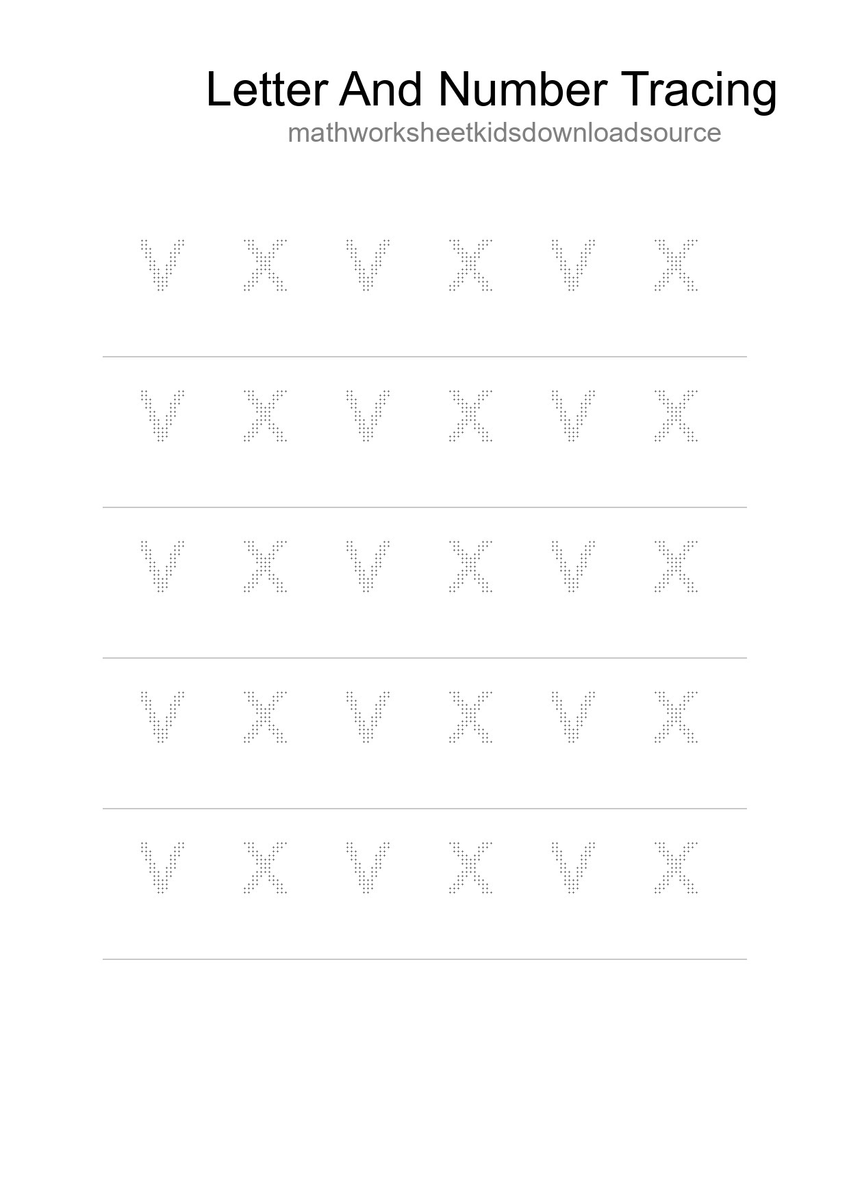 Printable Tracing Worksheet For Kids - Part 241