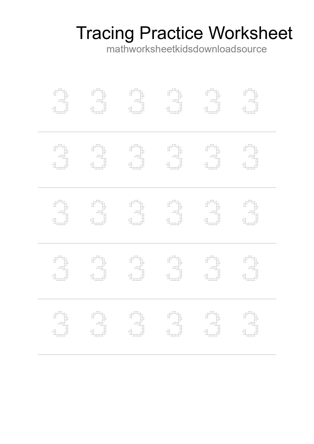 Printable Tracing Worksheet For Kids - Part 32