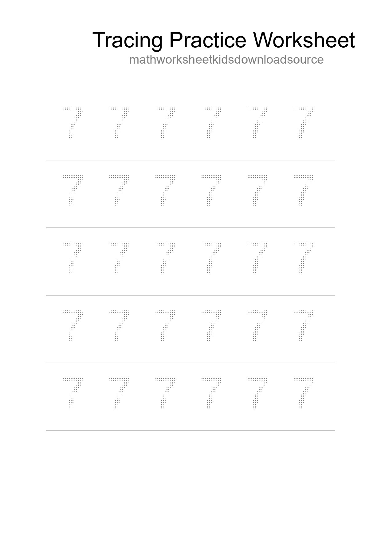 Printable Tracing Worksheet For Kids - Part 65