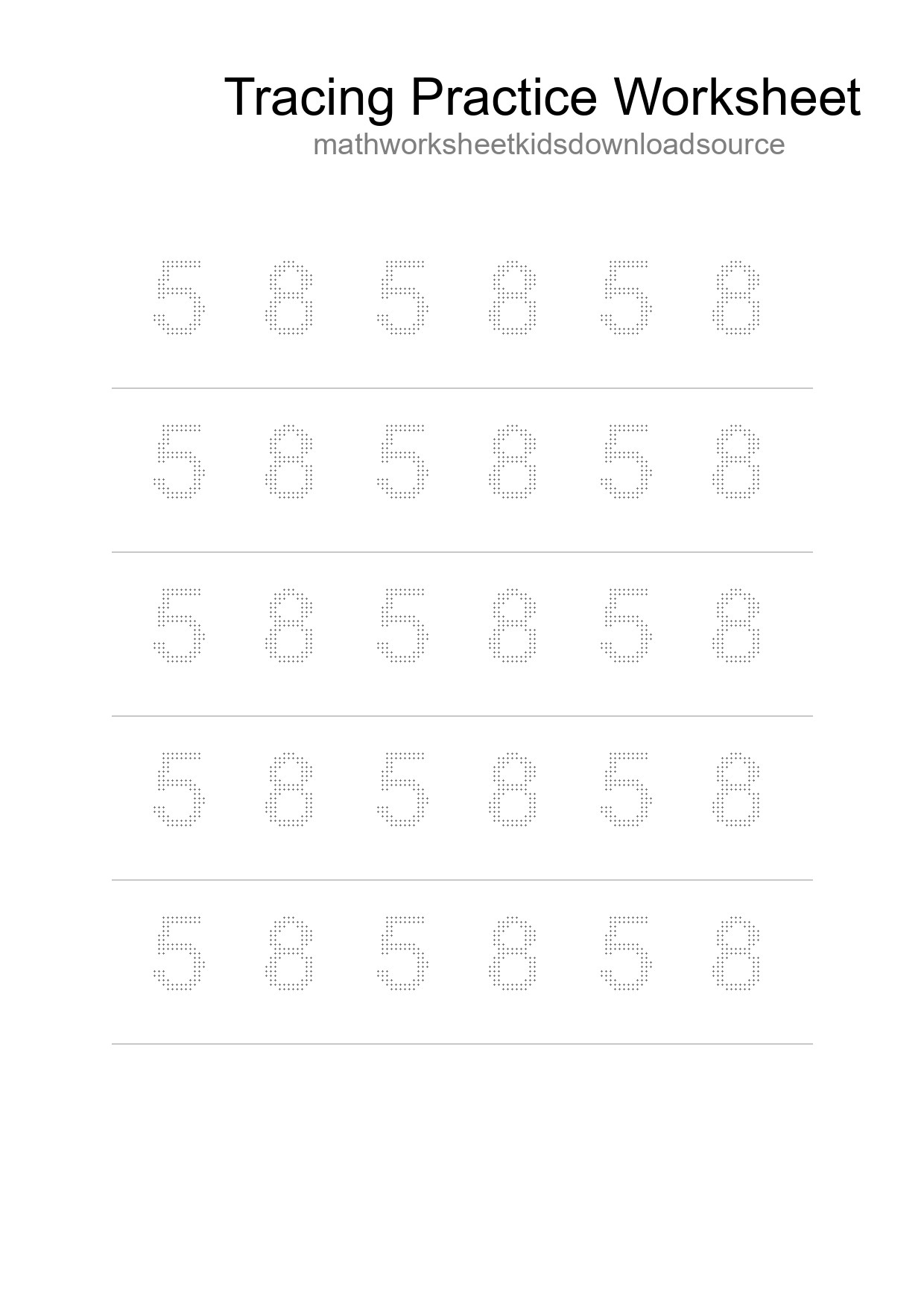 Printable Tracing Worksheet For Kids - Part 87